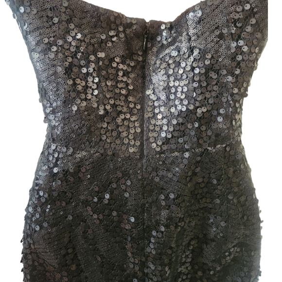 BCBGMAXAZRIA "Carole" Strapless Sequined Cocktail Dress - Size 6 - Picture 6 of 10